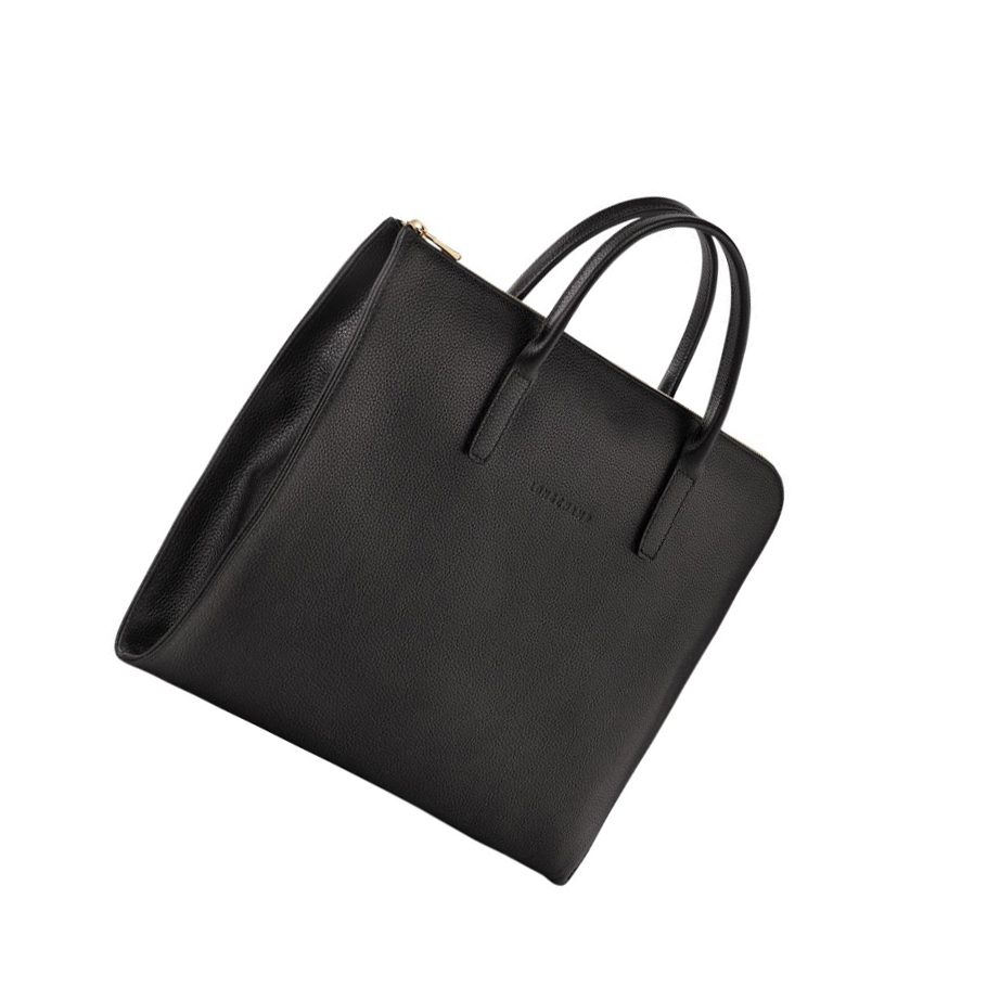 Aktówki Damskie Longchamp Le Foulonné S Czarne | PL-084QWFE