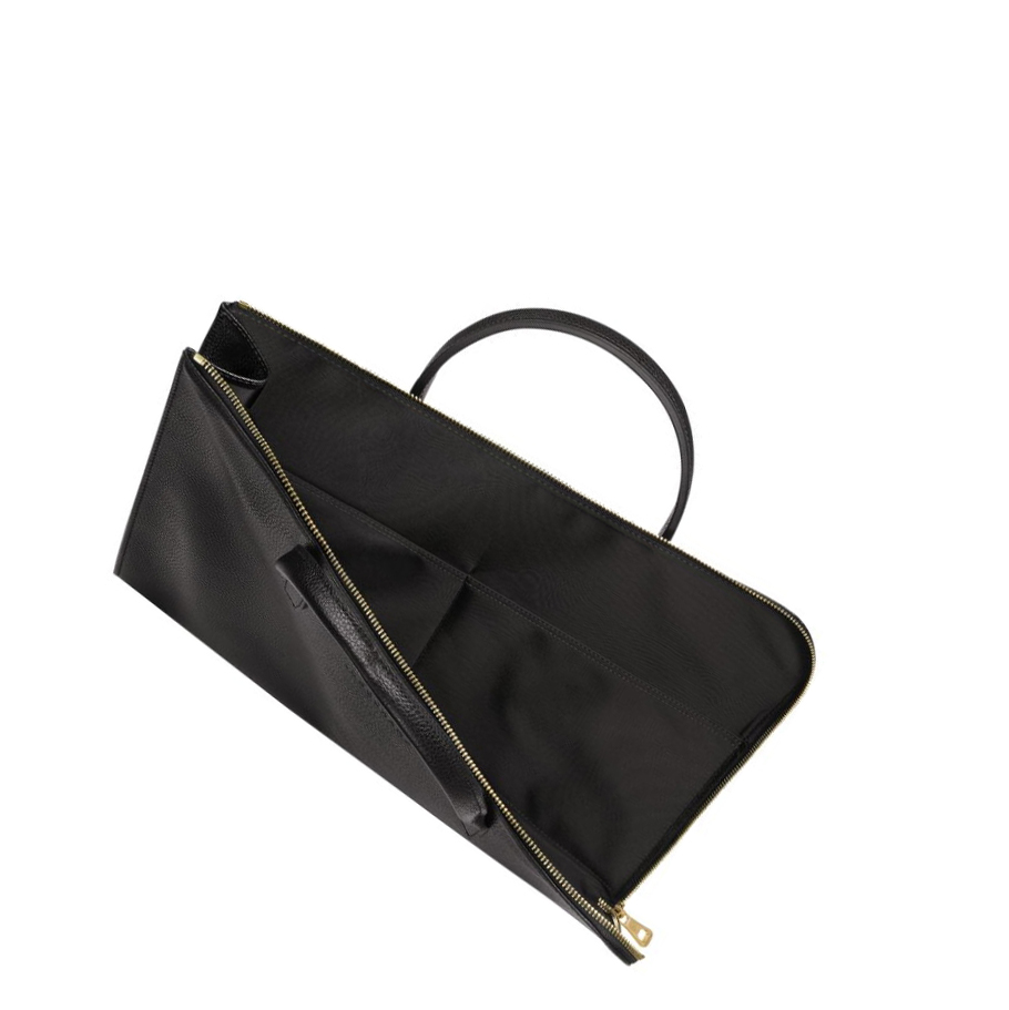 Aktówki Damskie Longchamp Le Foulonné S Czarne | PL-084QWFE