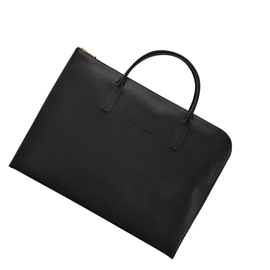 Aktówki Damskie Longchamp Le Foulonné S Czarne | PL-084QWFE