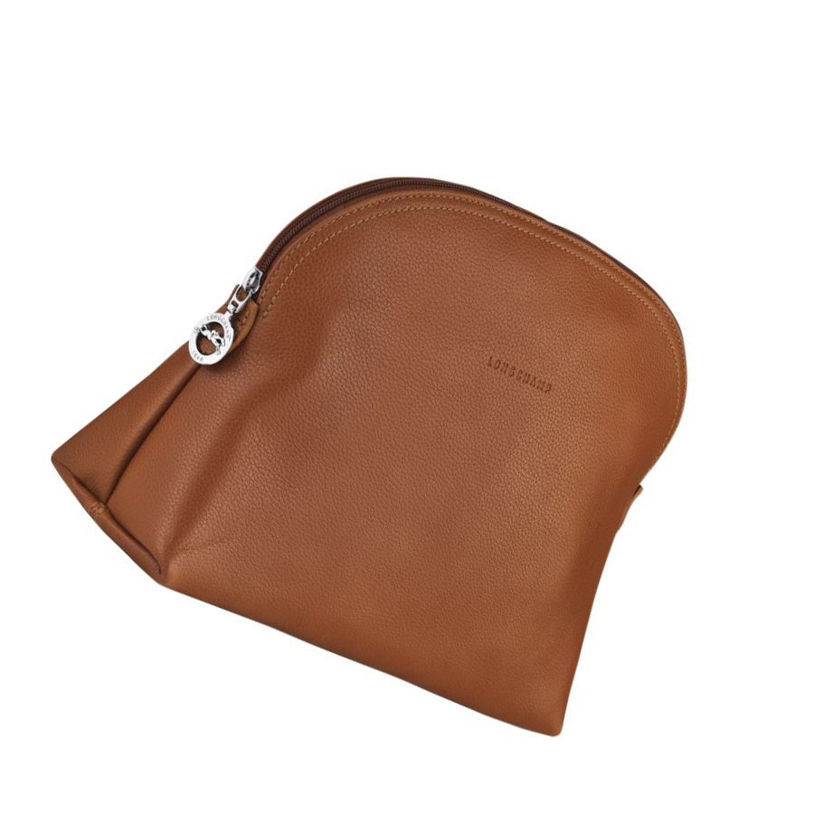 Kosmetyczki Damskie Longchamp Le Foulonné Brązowe | PL-501WHDE