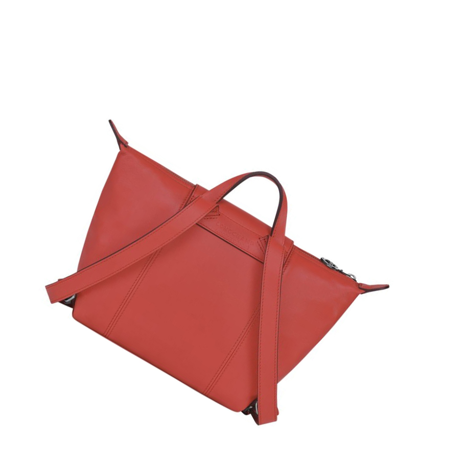 Plecaki Damskie Longchamp Le Pliage Cuir Czerwone | PL-325WRSN