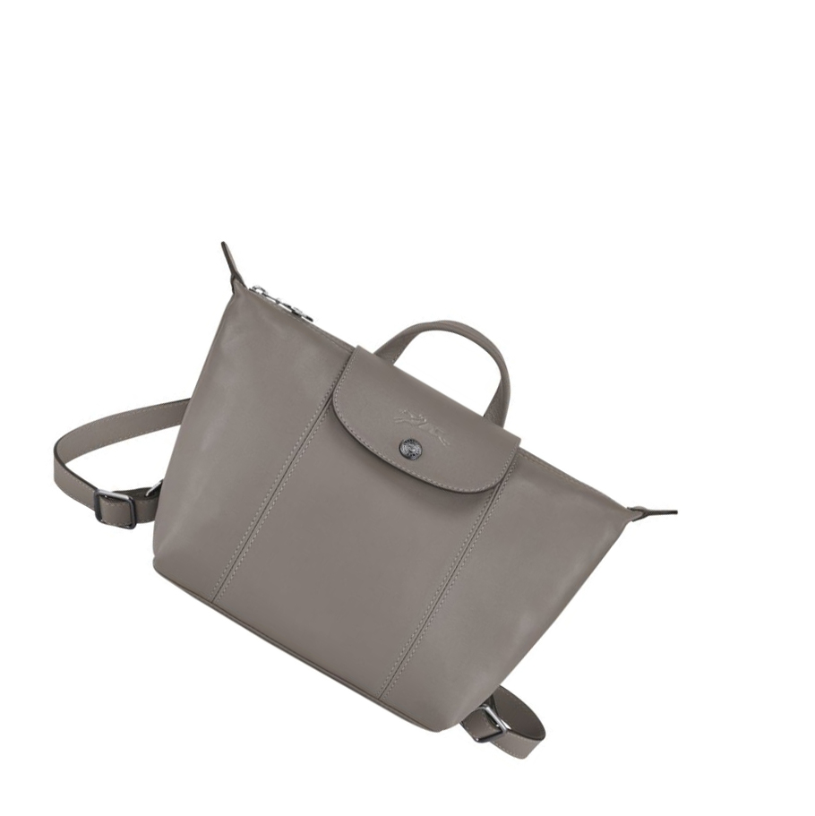 Plecaki Damskie Longchamp Le Pliage Cuir Szare | PL-391HFDC