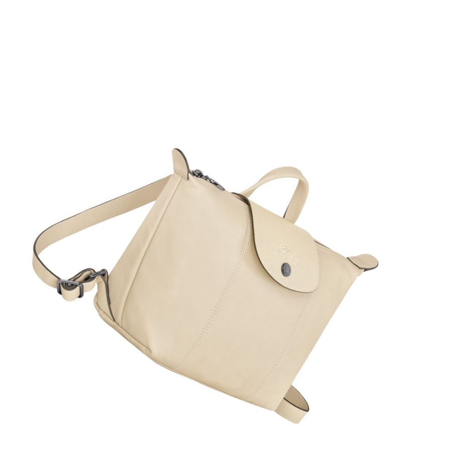 Plecaki Damskie Longchamp Le Pliage Cuir Beżowe | PL-582IWVE