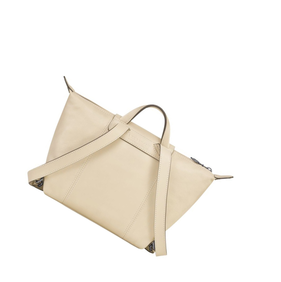 Plecaki Damskie Longchamp Le Pliage Cuir Beżowe | PL-582IWVE