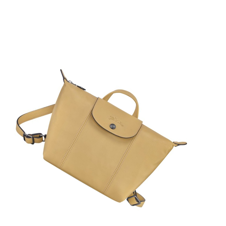 Plecaki Damskie Longchamp Le Pliage Cuir Beżowe | PL-964TGIM