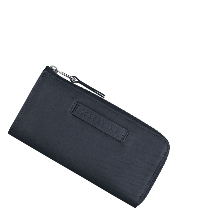 Portfele Damskie Longchamp 3D Niebieskie | PL-317SLPZ