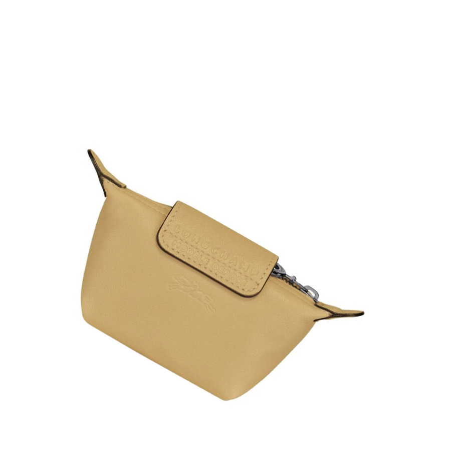 Portmonetki Damskie Longchamp Le Pliage Cuir Beżowe | PL-791VHQO