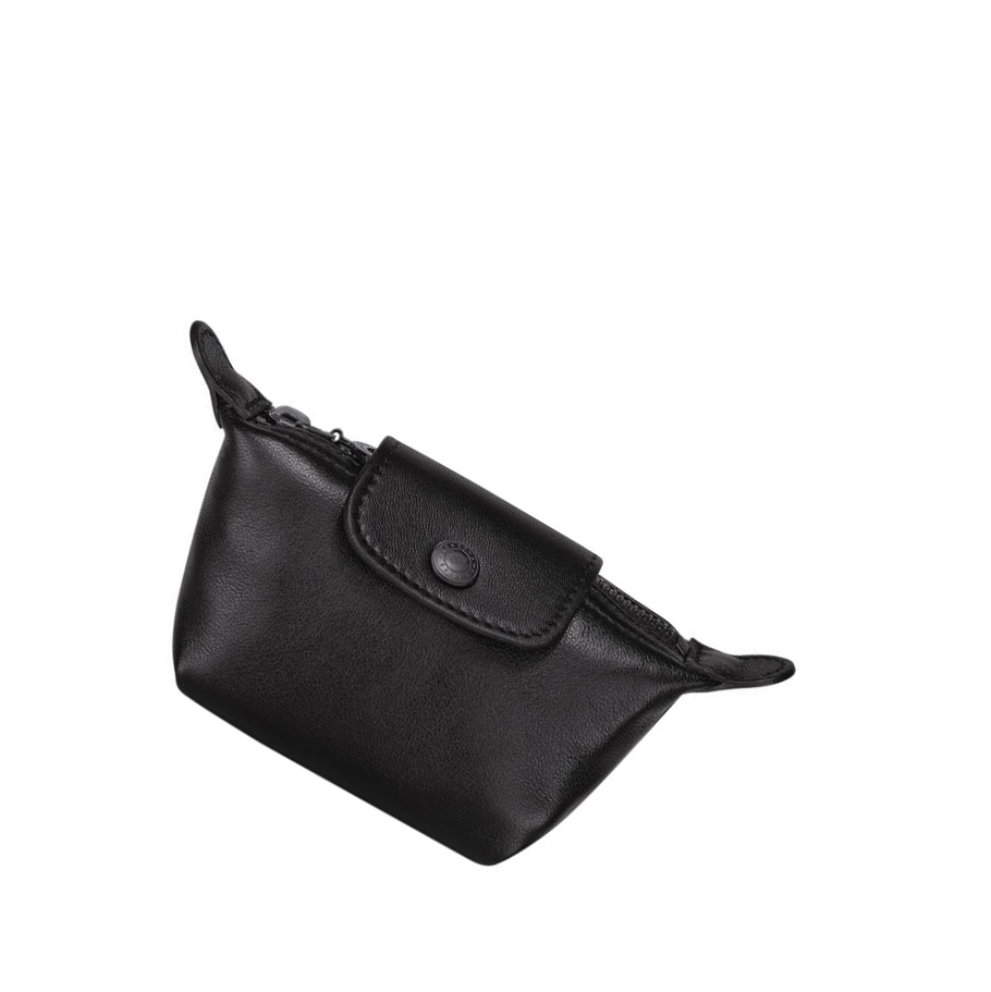 Portmonetki Męskie Longchamp Le Pliage Cuir Czarne | PL-086GKLW