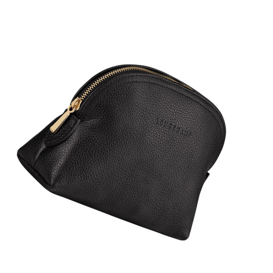 Pouches Damskie Longchamp Le Foulonné Czarne | PL-013CAYL