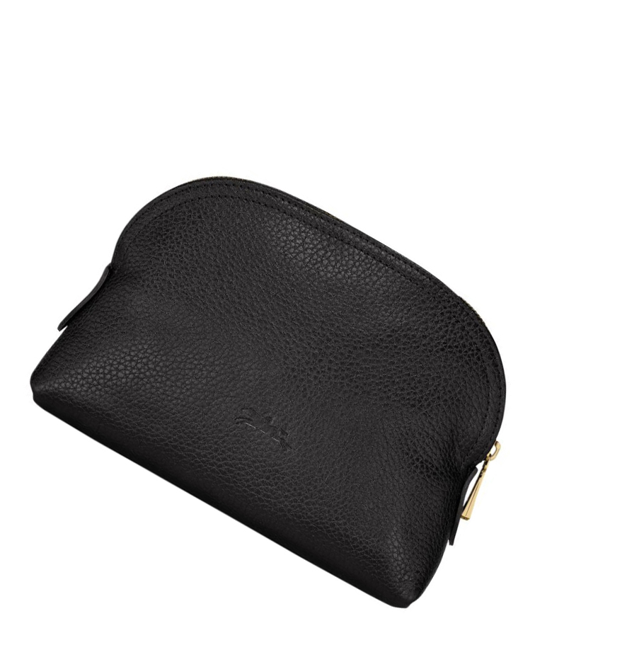 Pouches Damskie Longchamp Le Foulonné Czarne | PL-013CAYL