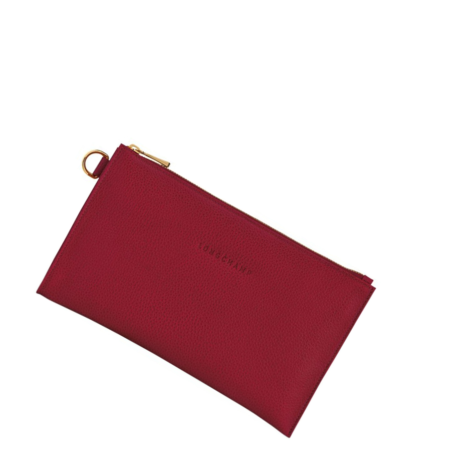 Pouches Damskie Longchamp Le Foulonné Czerwone | PL-895YIQB