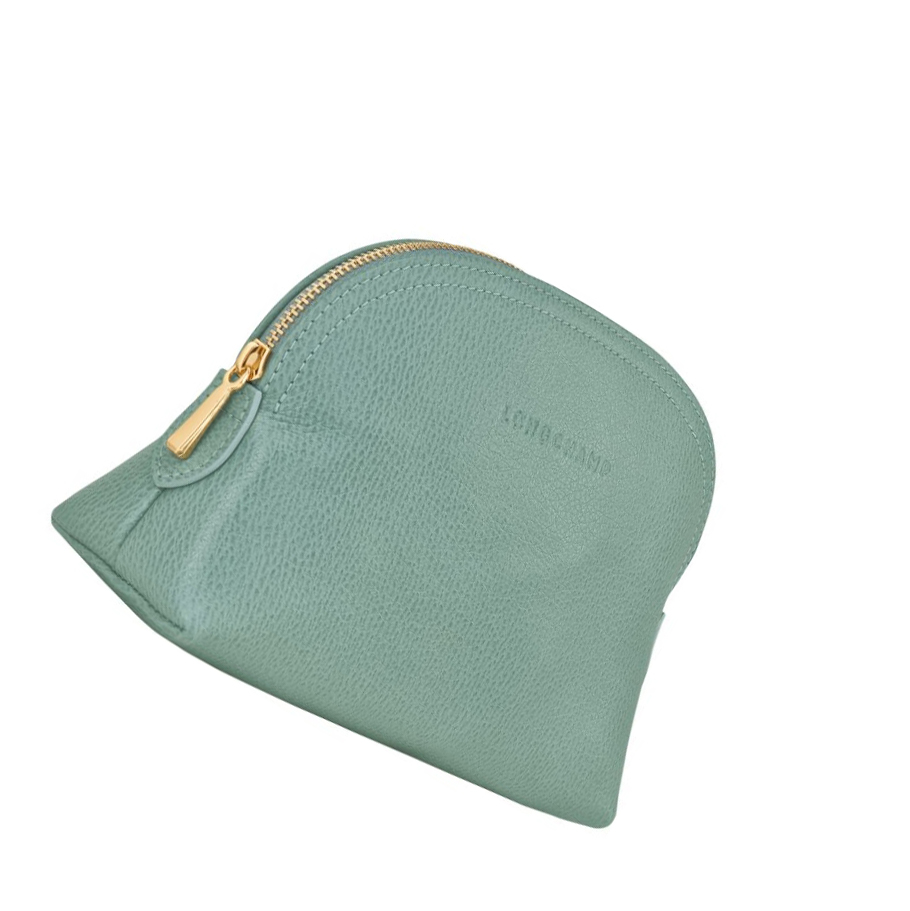 Pouches Damskie Longchamp Le Foulonné Niebieskie | PL-486MIRG