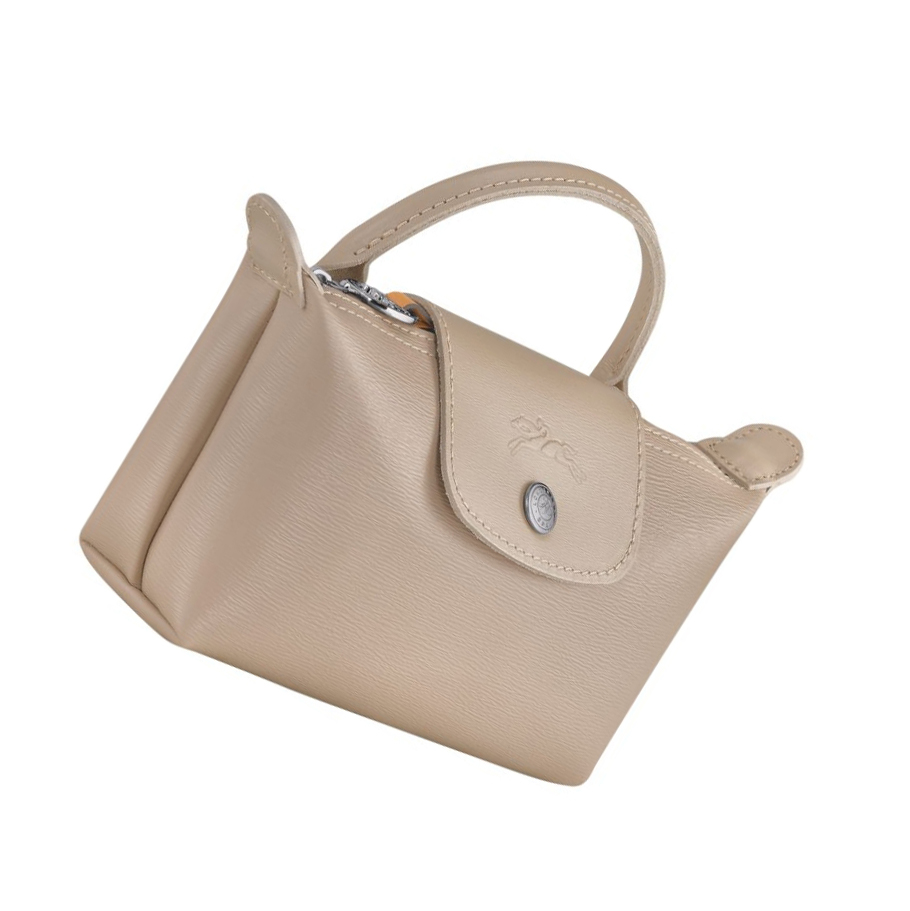 Pouches Damskie Longchamp Le Pliage City Beżowe | PL-276YOFU