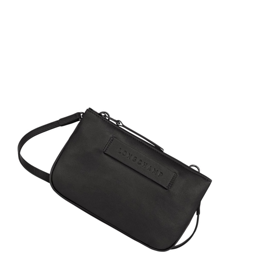 Torba Crossbody Damskie Longchamp 3D Czarne | PL-592UXQJ