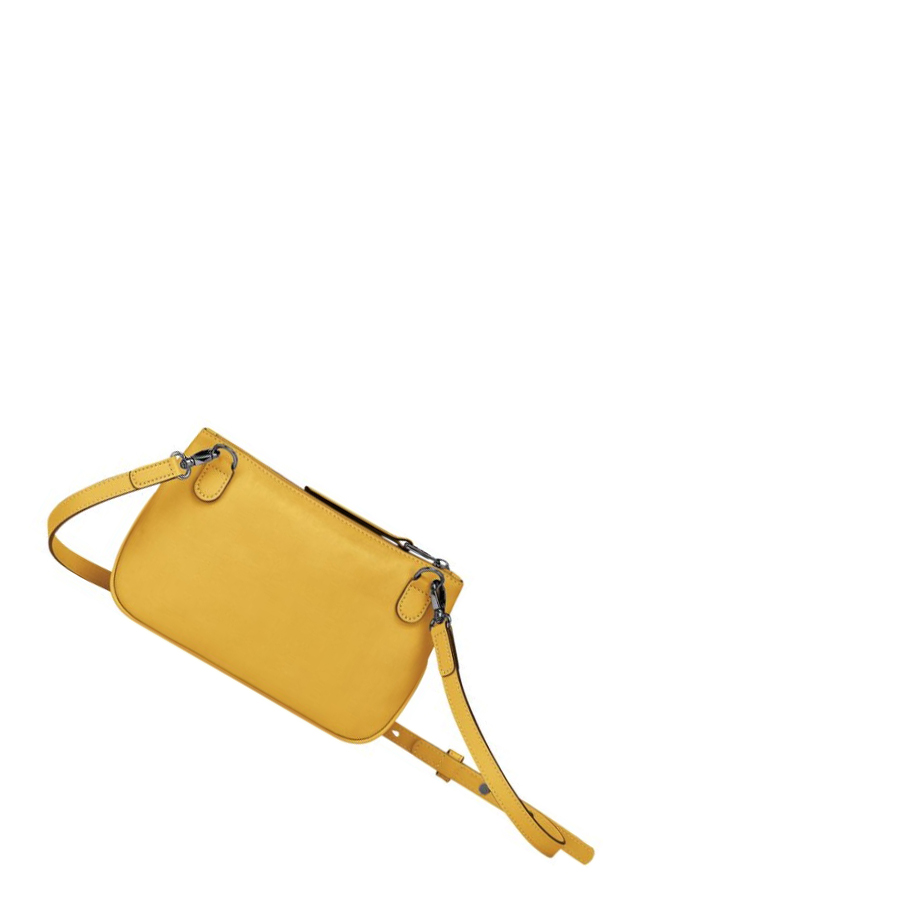 Torba Crossbody Damskie Longchamp 3D Żółte | PL-482NUZG