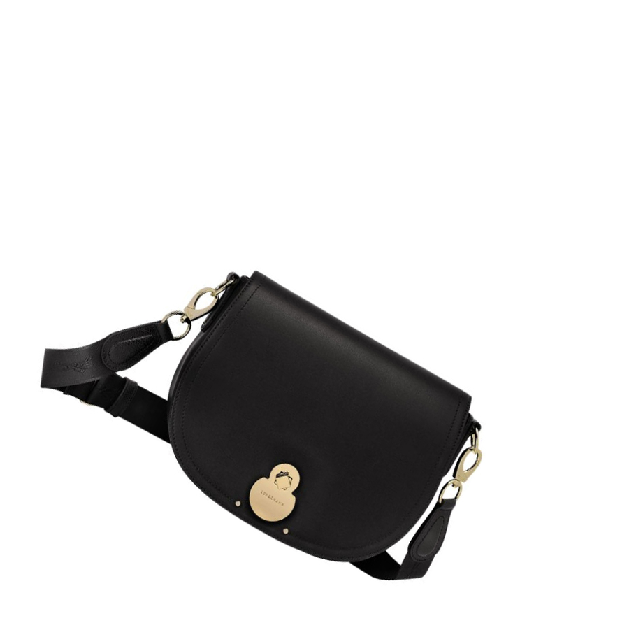 Torba Crossbody Damskie Longchamp Cavalcade M Czarne | PL-329PLWN