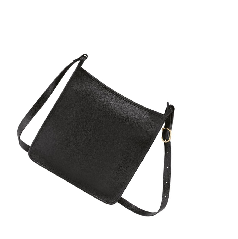 Torba Crossbody Damskie Longchamp Le Foulonné L Czarne | PL-016SNUI