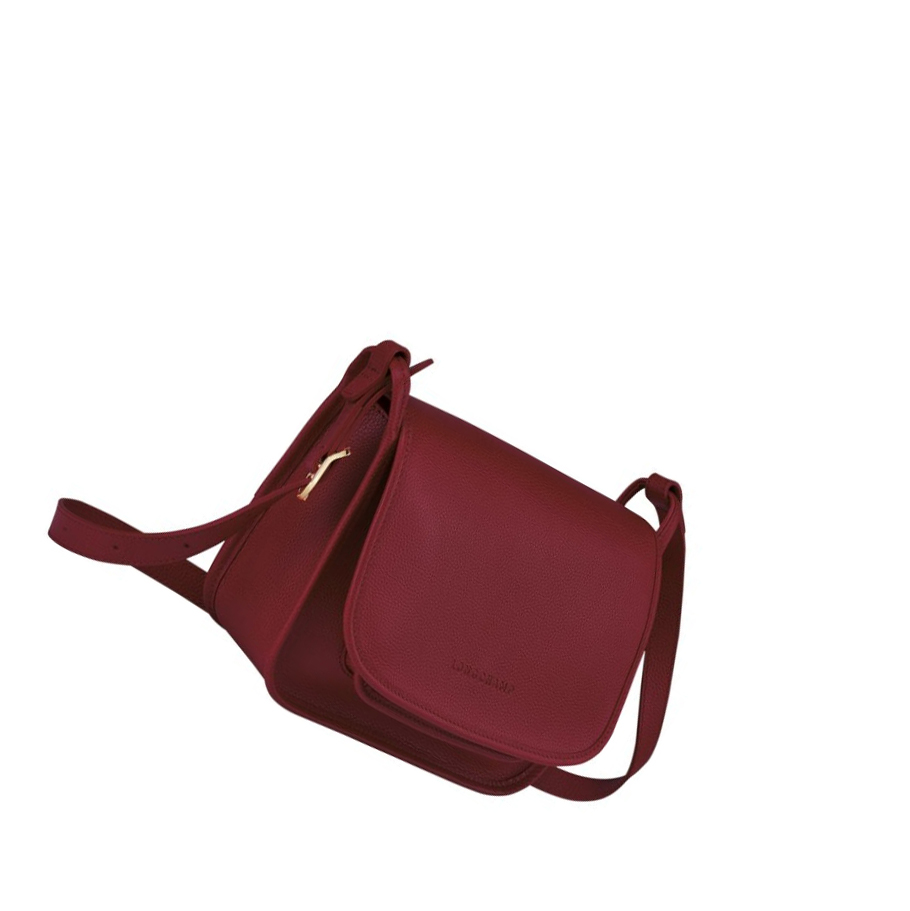 Torba Crossbody Damskie Longchamp Le Foulonné M Czerwone | PL-236AYIB