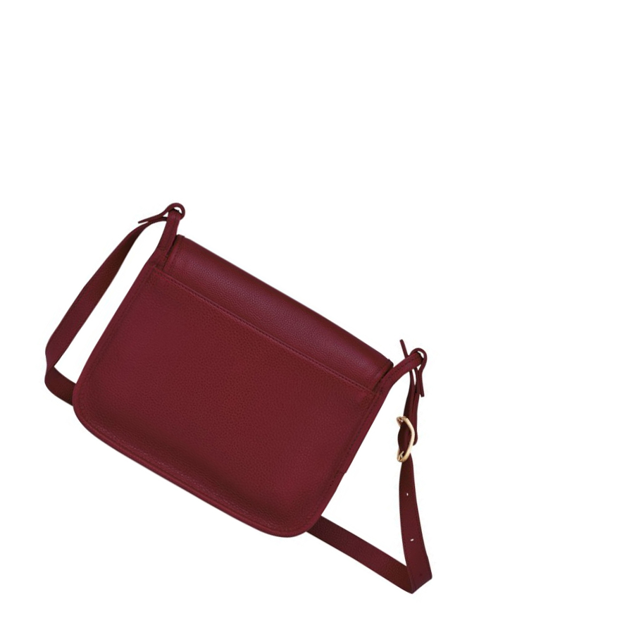 Torba Crossbody Damskie Longchamp Le Foulonné M Czerwone | PL-236AYIB