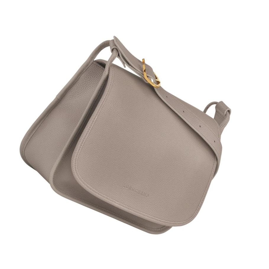 Torba Crossbody Damskie Longchamp Le Foulonné L Szare | PL-942EHXW