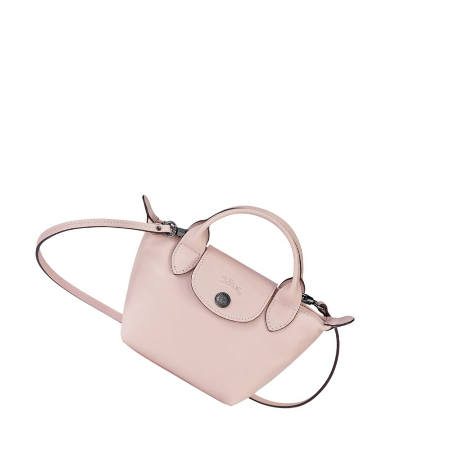 Torba Crossbody Damskie Longchamp Le Pliage Cuir Różowe | PL-248ELPR