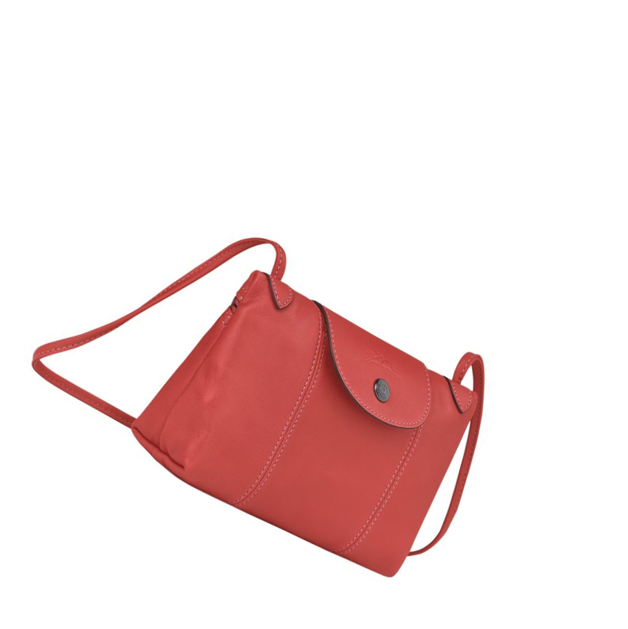 Torba Crossbody Damskie Longchamp Le Pliage Cuir Czerwone | PL-329MQHK