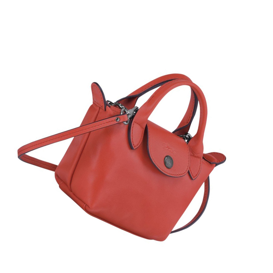 Torba Crossbody Damskie Longchamp Le Pliage Cuir Czerwone | PL-821MWLF