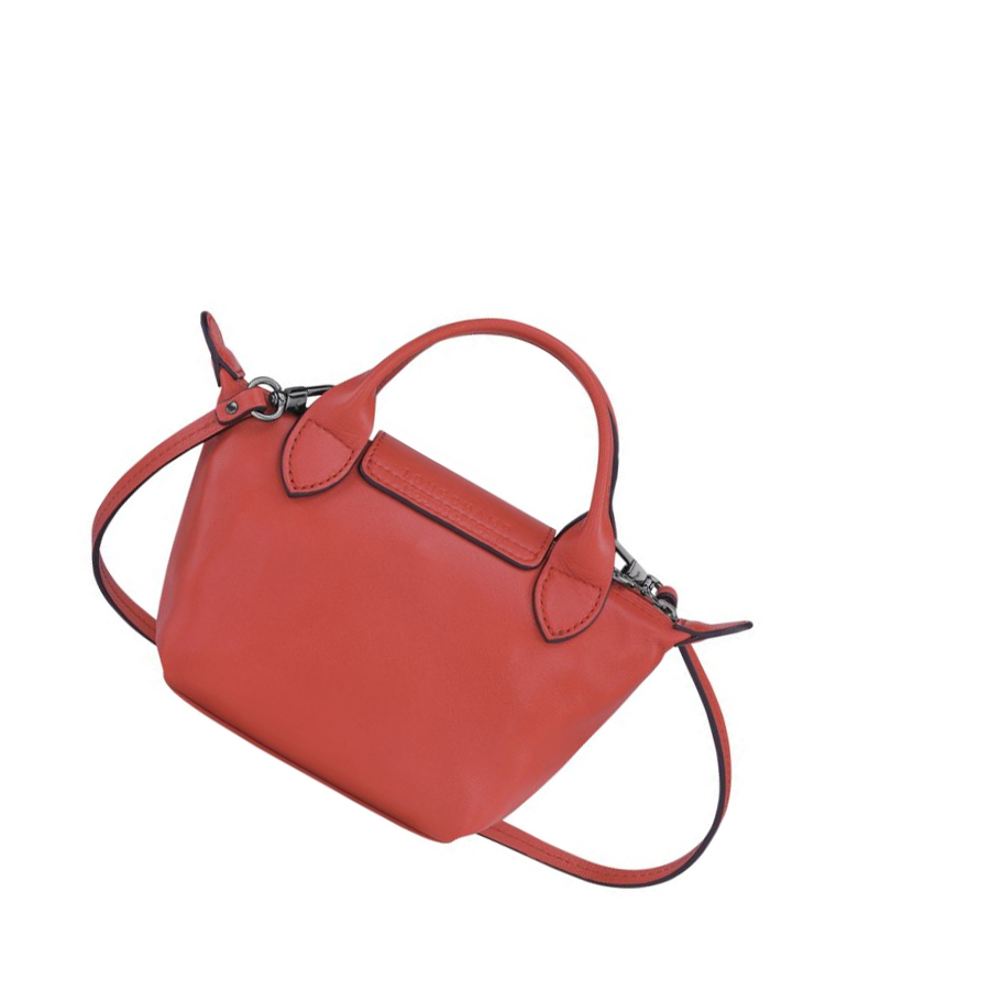 Torba Crossbody Damskie Longchamp Le Pliage Cuir Czerwone | PL-821MWLF