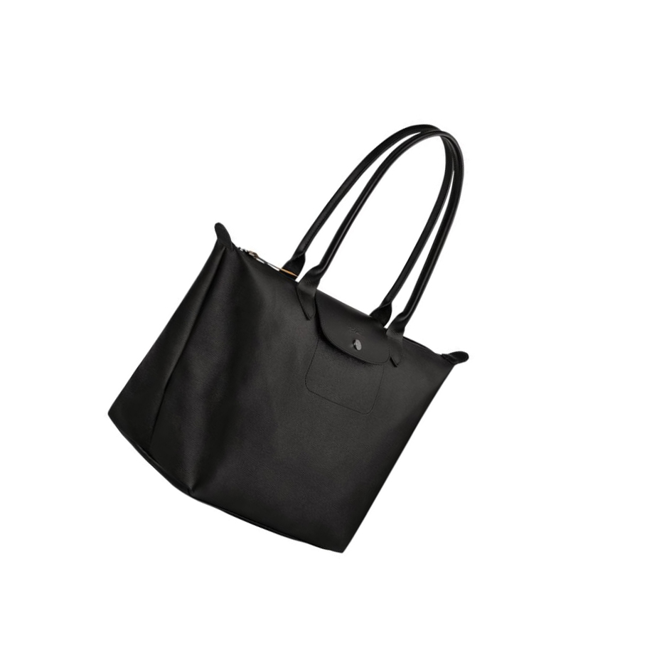 Torby Na Zakupy Damskie Longchamp Le Pliage City L Czarne | PL-097ZIBX