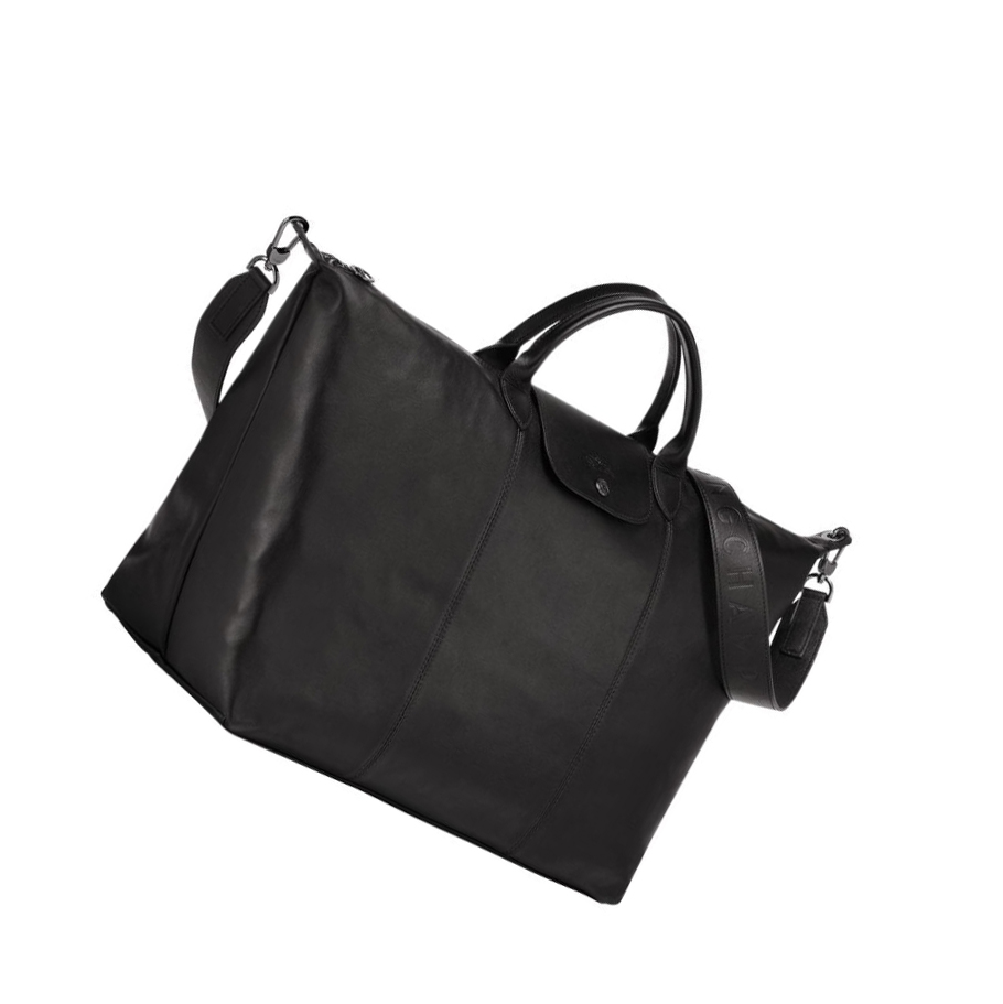 Torby Podróżne Damskie Longchamp Le Pliage Cuir L Czarne | PL-251XTND