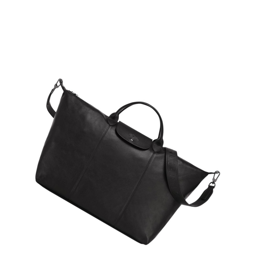 Torby Podróżne Damskie Longchamp Le Pliage Cuir L Czarne | PL-251XTND