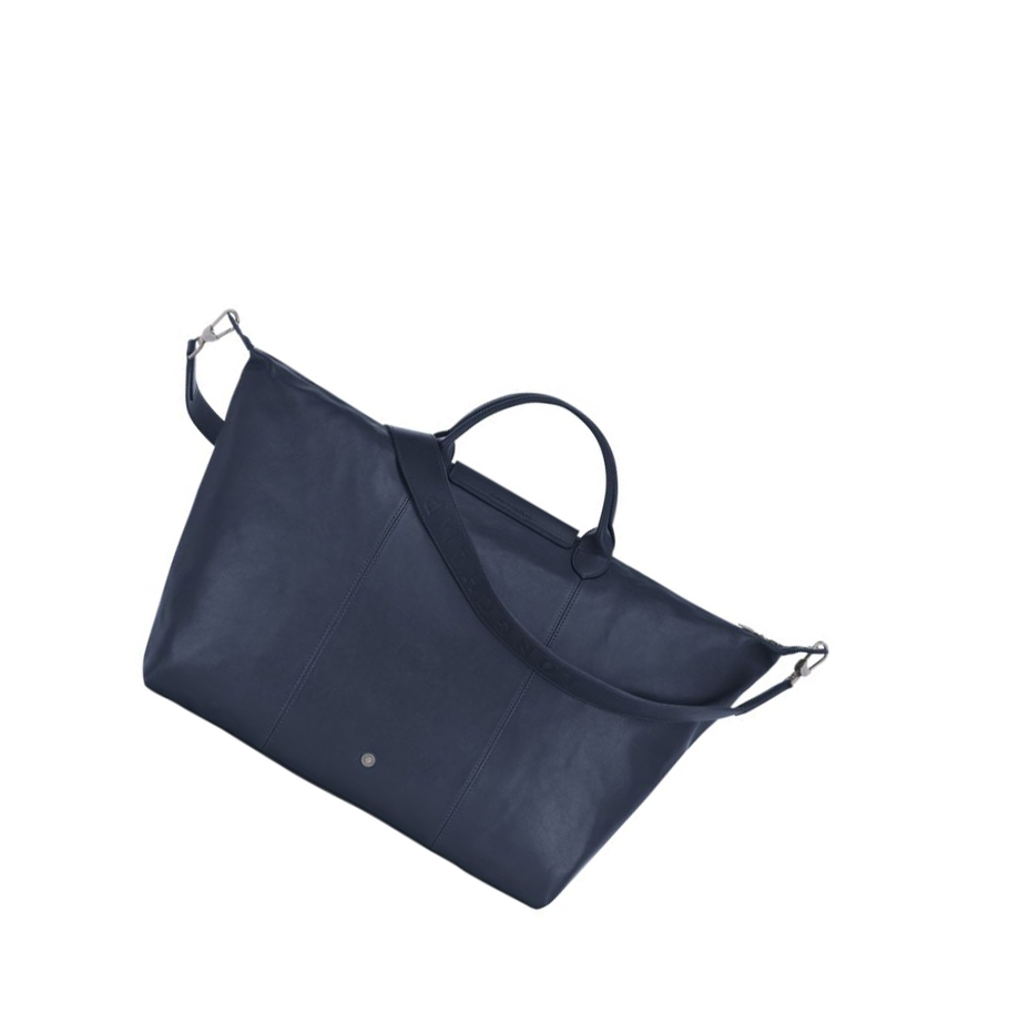 Torby Podróżne Damskie Longchamp Le Pliage Cuir L Granatowe | PL-621PWAK