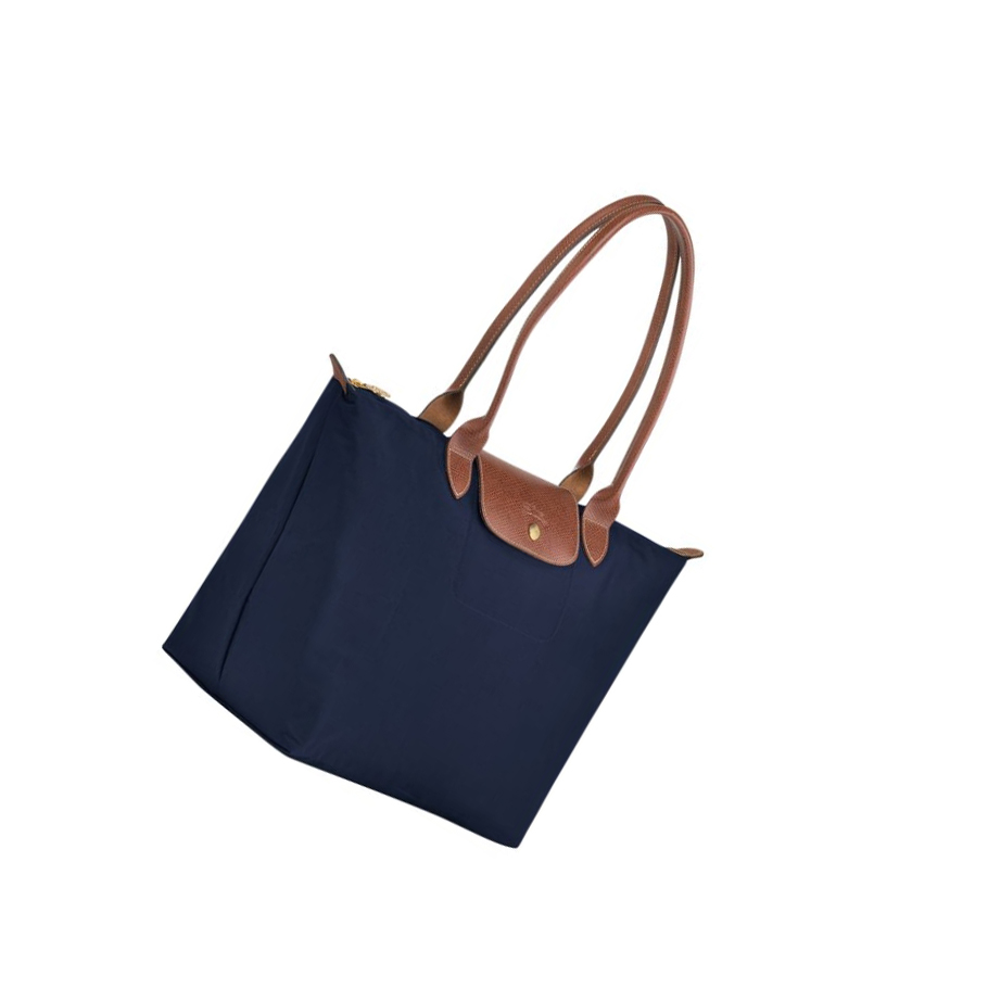 Torby Przez Ramię Damskie Longchamp Le Pliage Original L Granatowe | PL-209HFWR