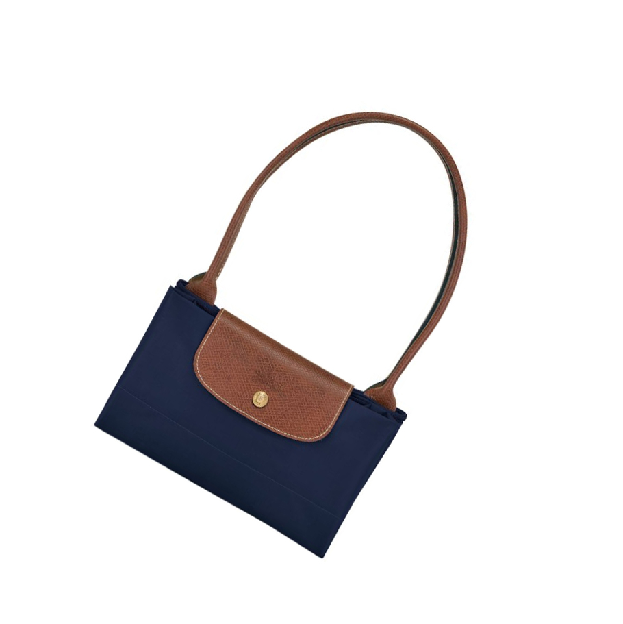 Torby Przez Ramię Damskie Longchamp Le Pliage Original L Granatowe | PL-209HFWR