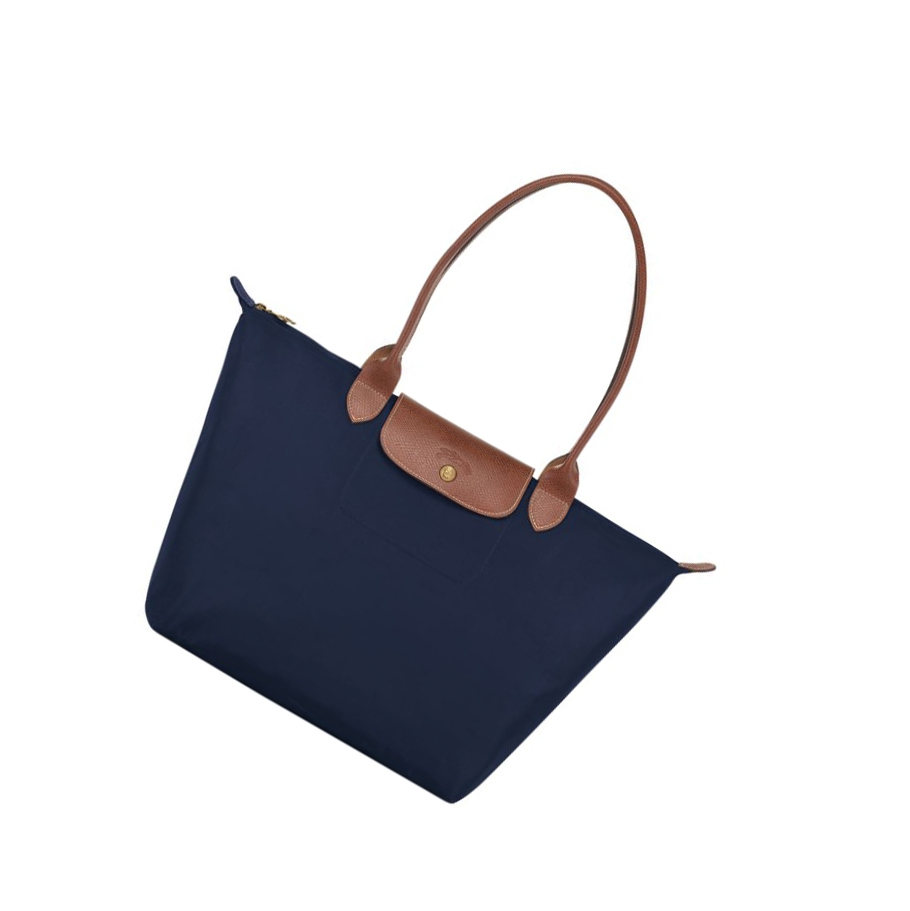 Torby Przez Ramię Damskie Longchamp Le Pliage Original L Granatowe | PL-209HFWR