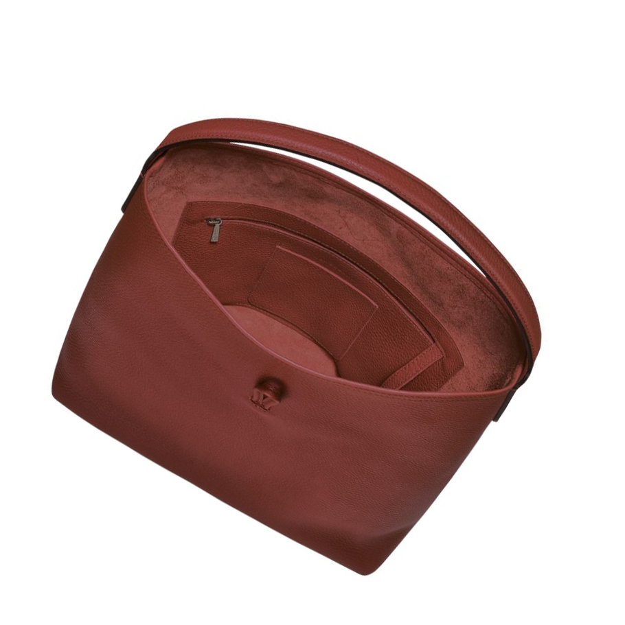 Torby Przez Ramię Damskie Longchamp Roseau Essential Brązowe | PL-086CHNE