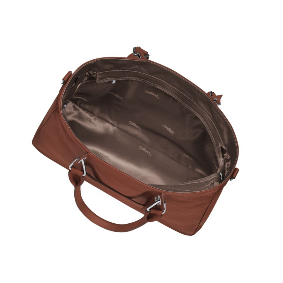 Torebki Damskie Longchamp 3D M Brązowe | PL-983FIGO