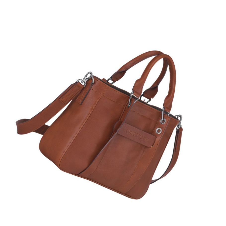 Torebki Damskie Longchamp 3D S Brązowe | PL-261NEHR