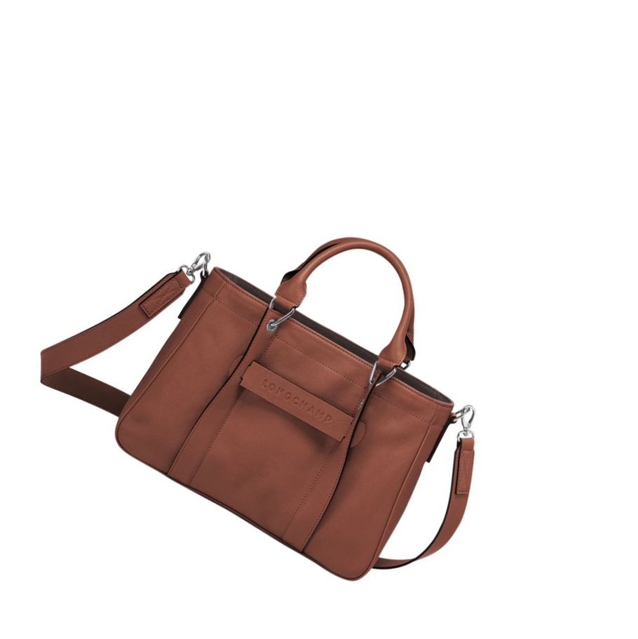 Torebki Damskie Longchamp 3D S Brązowe | PL-261NEHR