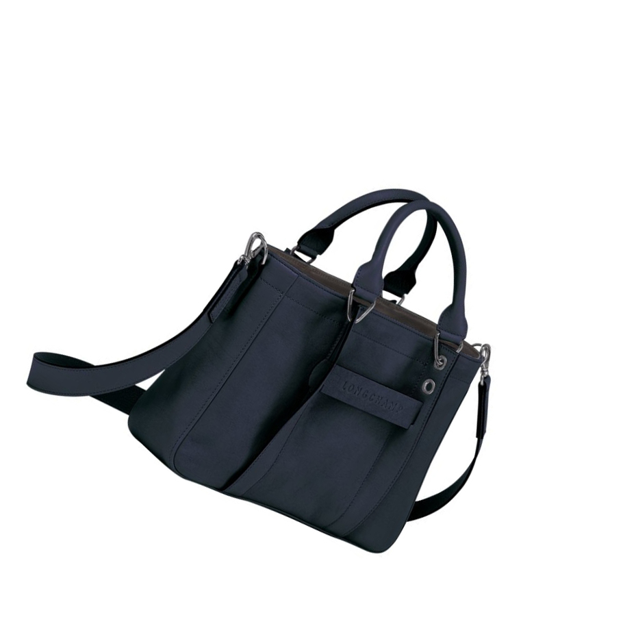 Torebki Damskie Longchamp 3D S Niebieskie | PL-957WHPL