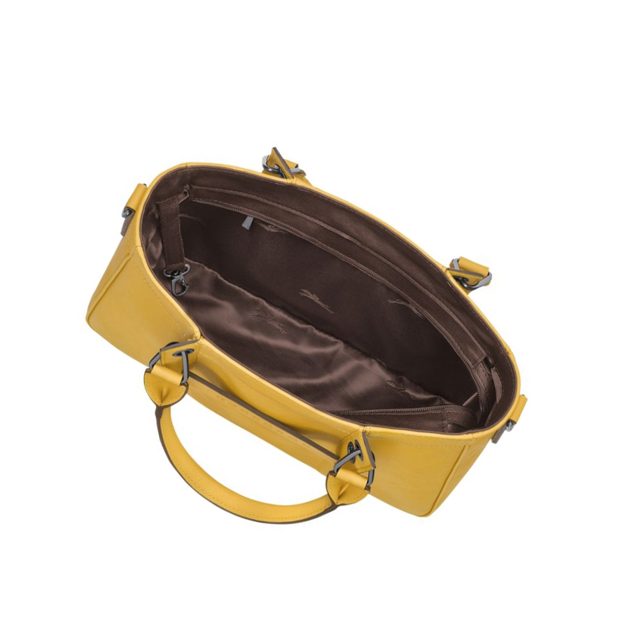 Torebki Damskie Longchamp 3D S Żółte | PL-845TJNC