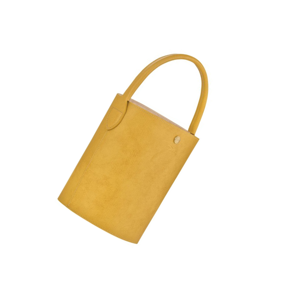 Torebki Damskie Longchamp Cuir De Russie Żółte | PL-173IYXQ