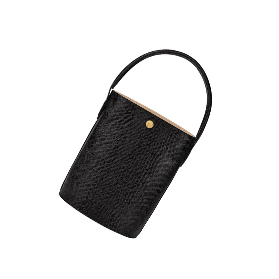 Torebki Damskie Longchamp Cuir De Russie Czarne | PL-605GMOI