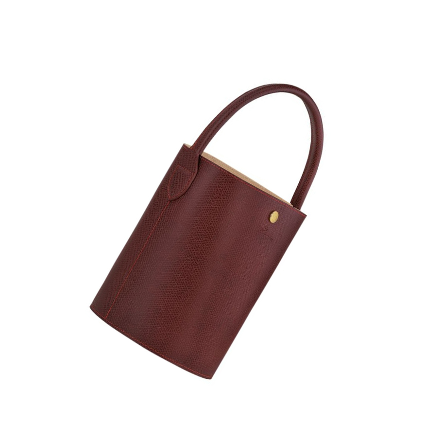 Torebki Damskie Longchamp Cuir De Russie Czerwone | PL-928EDXC