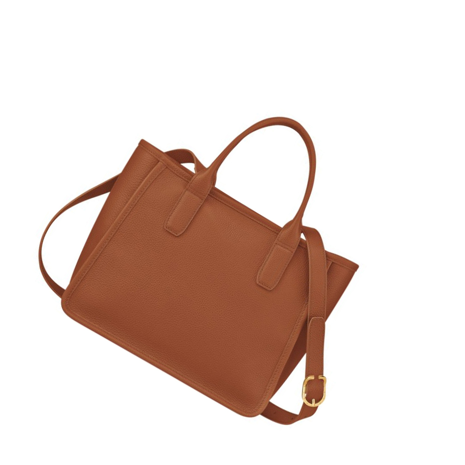 Torebki Damskie Longchamp Le Foulonné Brązowe | PL-603GLAX