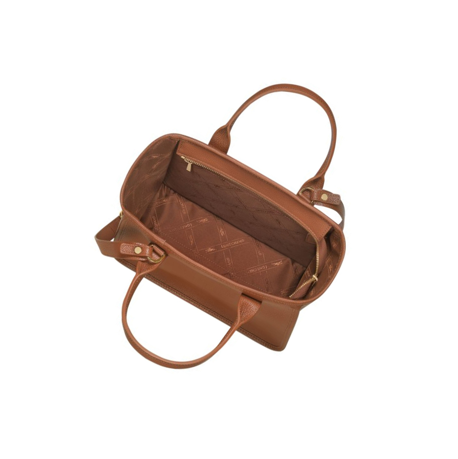 Torebki Damskie Longchamp Le Foulonné Brązowe | PL-603GLAX