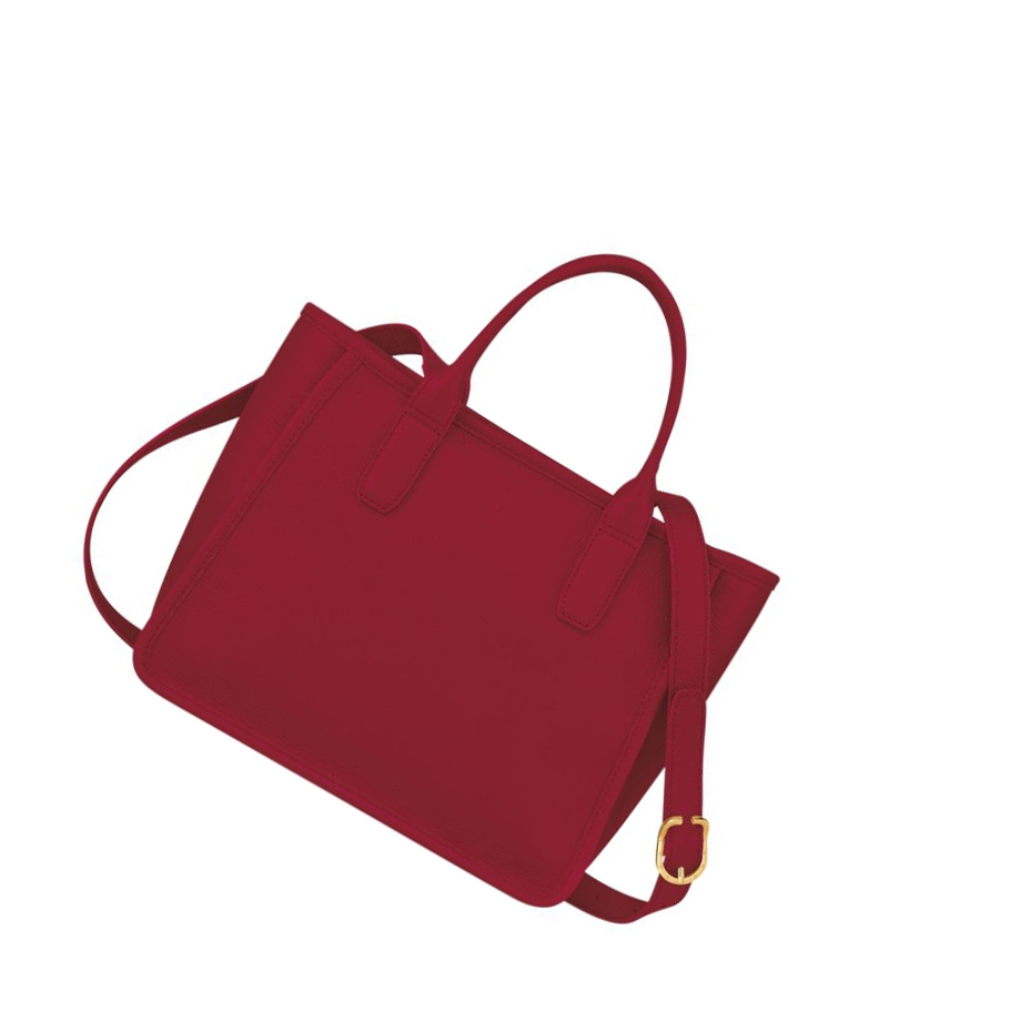 Torebki Damskie Longchamp Le Foulonné Czerwone | PL-295ENMD