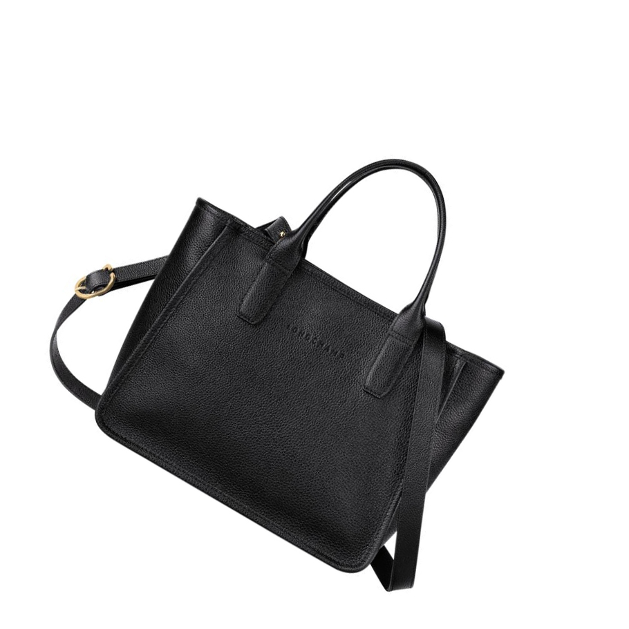 Torebki Damskie Longchamp Le Foulonné Czarne | PL-873XHZJ