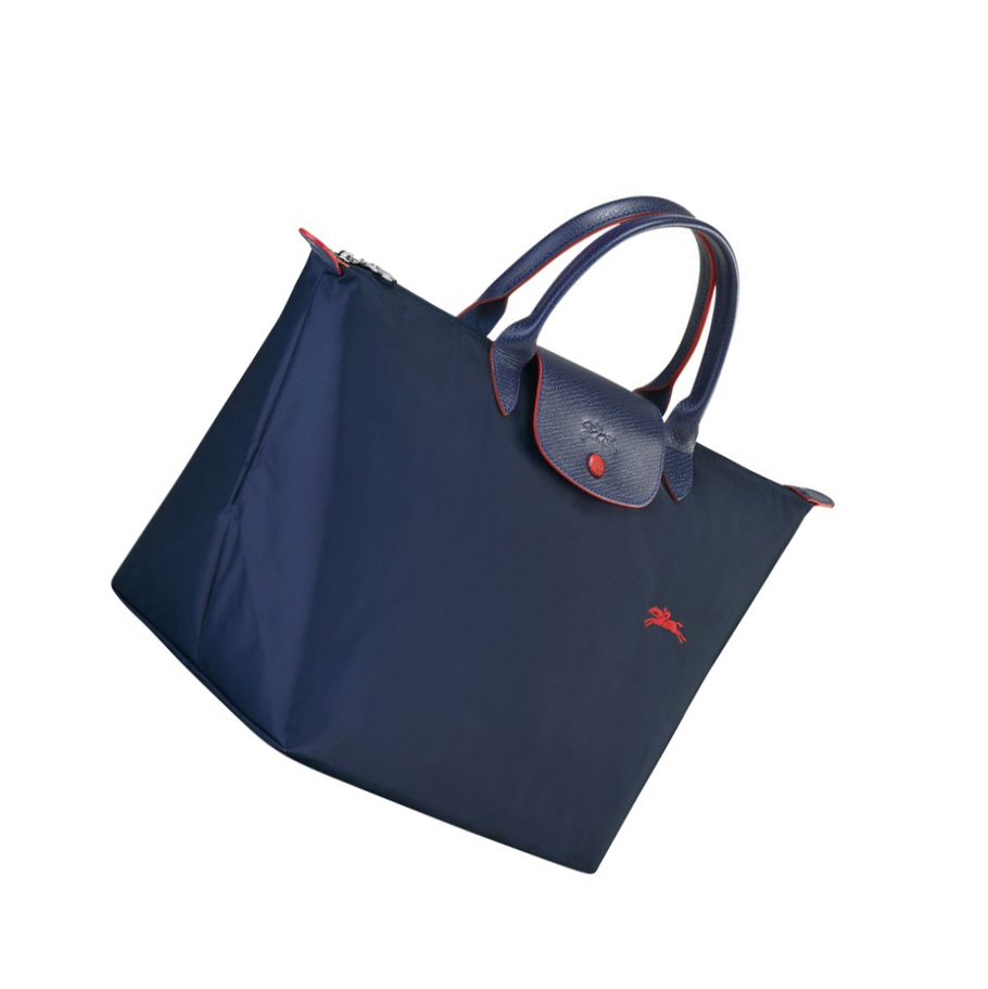 Torebki Damskie Longchamp Le Pliage Club M Granatowe | PL-750DXGW