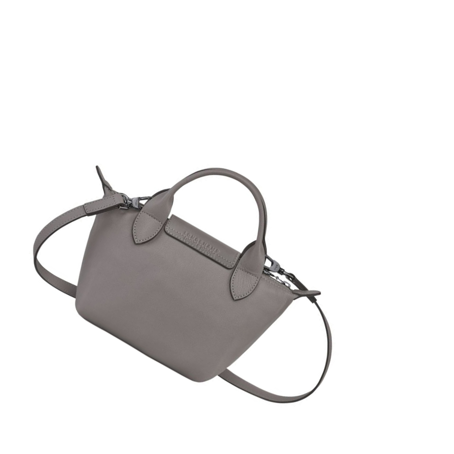 Torebki Damskie Longchamp Le Pliage Cuir XS Szare | PL-316OPIY